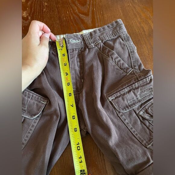 Carter’s || Vintage 90’s Burnt Chocolate Brown Cargo Boy Shorts Retro Pants Sz 7 - Picture 7 of 9
